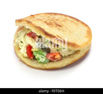 homemade arepas, venezuelan colombian food  isolated on white background Stock Photo
