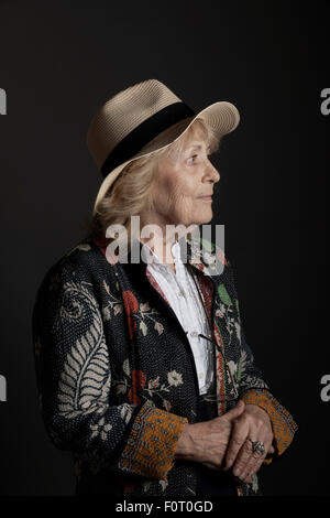 Angela Huth at the Oldie Literary Lunch 18/08/15 Stock Photo