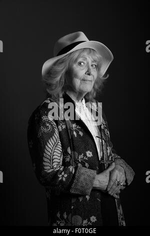 Angela Huth at the Oldie Literary Lunch 18/08/15 Stock Photo