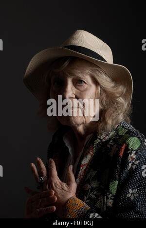 Angela Huth at the Oldie Literary Lunch 18/08/15 Stock Photo