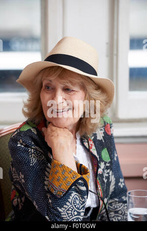 Angela Huth at the Oldie Literary Lunch 18/08/15 Stock Photo