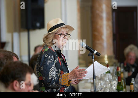 Angela Huth at the Oldie Literary Lunch 18/08/15 Stock Photo