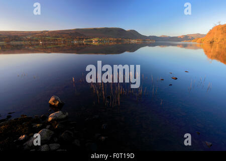 Spring reflections in Ullswater, Lake District National Park, Cumbria, England, UK. Stock Photo