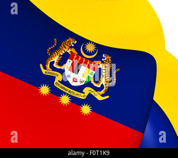 Flag of Federal Territories (Malaysia). Close Up Stock Photo