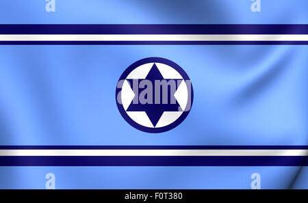 3D Flag of Israeli Army (Land Arm). Close Up. Stock Photo