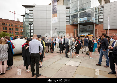 graduates after manchester metropolitan university graduation ceremony at bridgewater hall Stock Photo