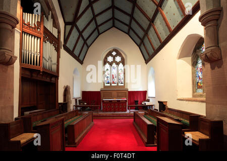 Interior of the old parish church of St Patricks, Patterdale village, Lake District National Park, Cumbria County, England, UK. Stock Photo