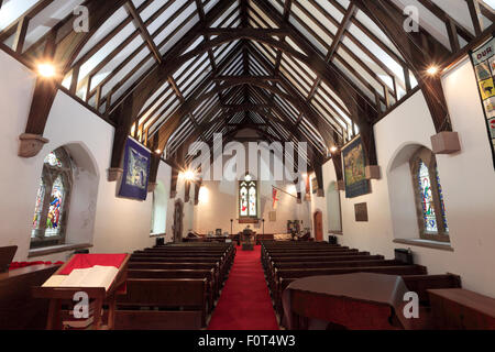 Interior of the old parish church of St Patricks, Patterdale village, Lake District National Park, Cumbria County, England, UK. Stock Photo