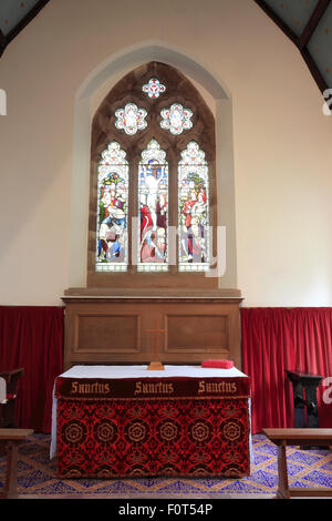 Interior of the old parish church of St Patricks, Patterdale village, Lake District National Park, Cumbria County, England, UK. Stock Photo