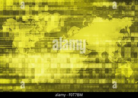 Green Digital Global Background Concept Illustration. Global Business Background Concept. Stock Photo