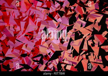 Geometric Triangles Backdrop Illustration.Pinky Triangles Art Background. Stock Photo