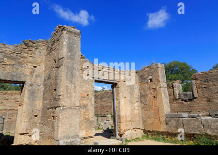 Workshop of Pheidias, Ancient Olympia, Peloponnese, Greece, Europe Stock Photo