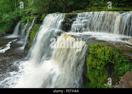 Sgwd y Pannwr, one of the four main waterfalls on the Afon Mellte River, Brecon Beacons, Wales Stock Photo