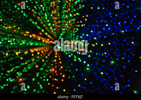 Fibre optic lights in the Infinity light tunnel at the Camera Obscura and World of Illusion Edinburgh Stock Photo