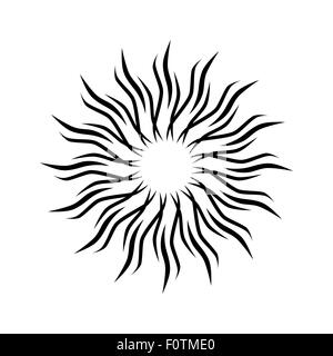 Tattoo tribal vector design sketch. Single circle art pattern. Simple logo. Designer isolated abstract element for arm, leg, shoulder men and women on Stock Vector