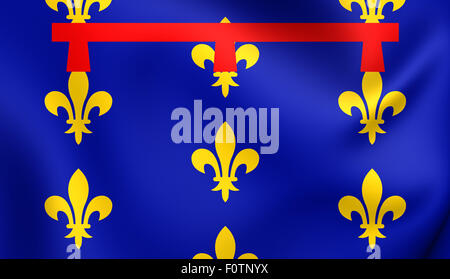 Kingdom of Naples 3D Flag. Close Up. Stock Photo