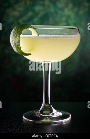 A delicious classic style daiquiri with rum, lime juice, and sugar. Stock Photo