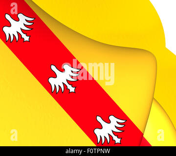 Flag of Lorraine, France. Close Up. Stock Photo