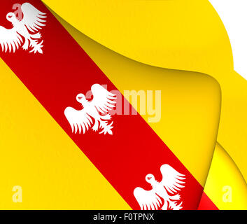 Flag of Lorraine, France. Close Up. Stock Photo