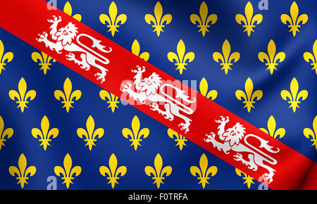 County of Marche Flag, France. Close Up. Stock Photo