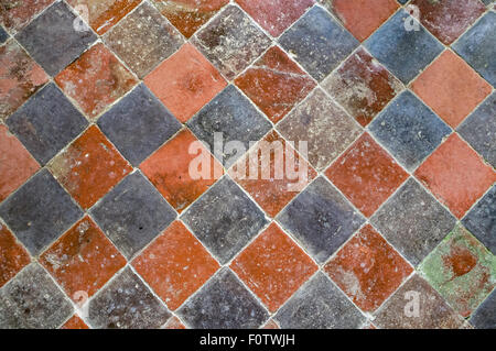 Old diamond floor tiles Stock Photo