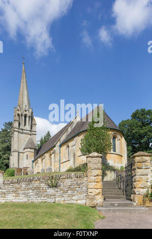 St. Mary's parish church in the Cotswold village of Batsford, Gloucestershire, England, UK Stock Photo