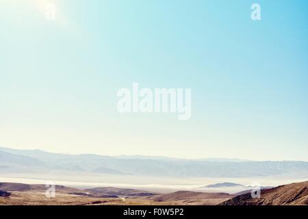 View of distant valley, Death Valley, California, USA Stock Photo