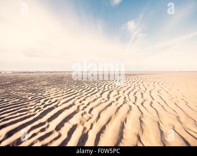 Rippled sand on beach, West Kirby, Wirral, UK Stock Photo