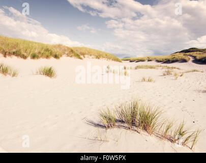 Sand dunes on the Isle of Barra, Hebrides, Scotland Stock Photo