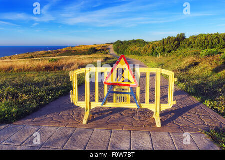 work in progress sign on path Stock Photo
