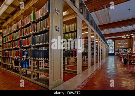 Milstein Division of US and local history and Genealogy Room at the New York Public Library's (Stephen A. Schwarzman Building) m Stock Photo