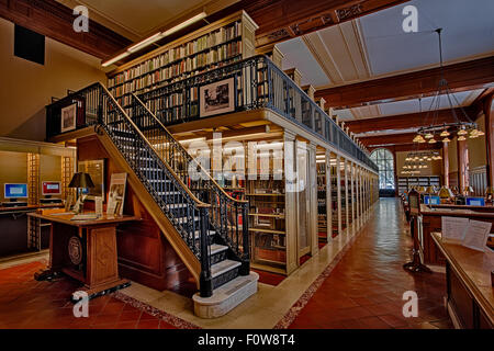 Milstein Division of US and local history and Genealogy Room at the New York Public Library's (Stephen A. Schwarzman Building) m Stock Photo