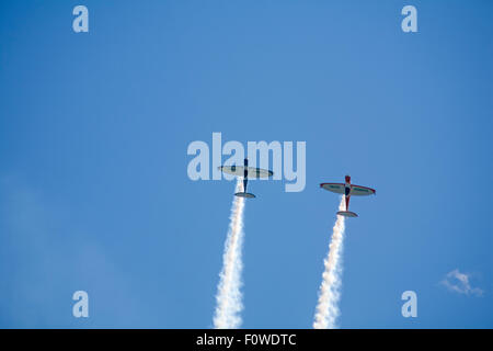 Bournemouth, UK. 21 August 2015. The Twister Duo perform at the eighth annual Bournemouth Air Festival. Credit:  Carolyn Jenkins/Alamy Live News Stock Photo