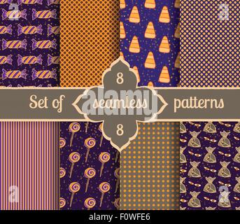 Sweet 6 Background Vector Pattern Set seamless backgrounds of sweet and geometric patterns. Collection ...