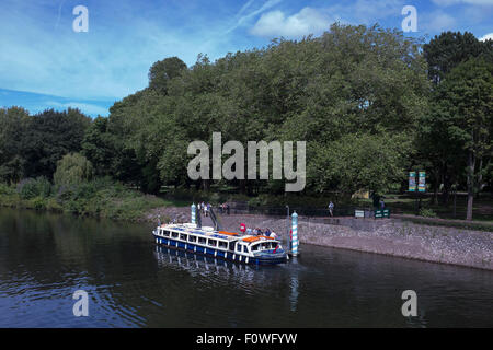 Water Bus River Taff Cardiff Stock Photo