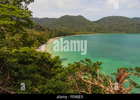 View of the Andaman Sea and Datai Bay, Langkawi, Malaysia Stock Photo