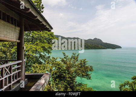 View of the Andaman Sea and Datai Bay, Langkawi, Malaysia Stock Photo