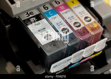 Canon inkjet color printer ink cartridge Stock Photo