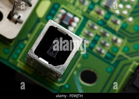 USB printer connector port Stock Photo