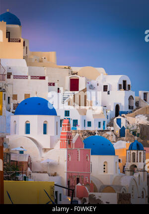 Windmills on the Greek Island of Santorini Stock Photo - Alamy