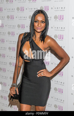 Model Lena Jamon-Ratleff attends a party for Alvarez Plastic Surgery at Lily Bar & Lounge at the Bellagio hotel in Las Vegas Stock Photo