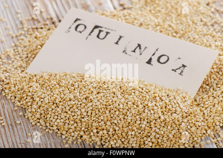 Quinoa seed on  a  wooden background. Selective focus Stock Photo