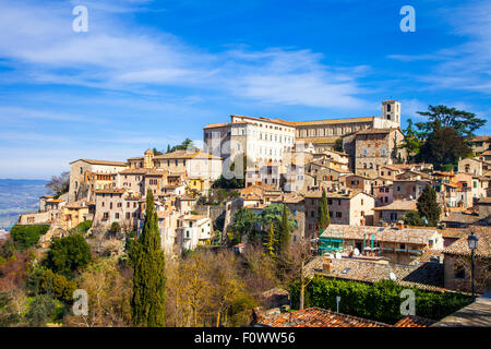 Authentic medieval town Todi in Umbria, Italy Stock Photo