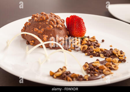 Chocolate mousse Stock Photo