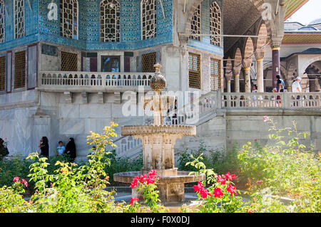Istanbul, Turkey - August 19, 2015: View towards Baghdad Kiosk situated in the Topkapi Palace in Istanbul, Turkey. Stock Photo