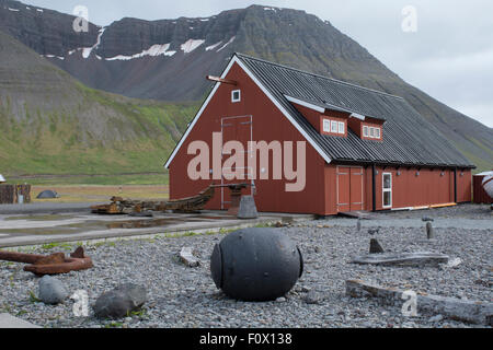 Iceland, West Fjords (Westfjords). Isafjordur, the largest settlement in the West Fjords. Westfjords Heritage Museum. Stock Photo