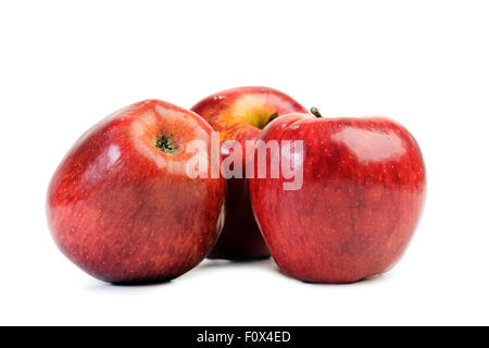 red apples over white background Stock Photo
