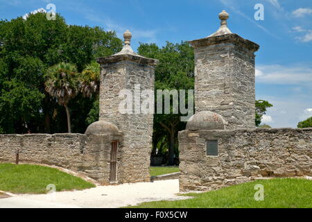 Old City Gates - St. Augustine, FL Stock Photo