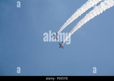 Bournemouth, UK. 22 August 2015. The Matadors aerobatic team perform at the eighth annual Bournemouth Air Festival. Credit:  Carolyn Jenkins/Alamy Live News Stock Photo