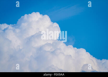 cumulonimbus clouds against a beautiful blue sky Stock Photo